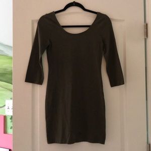 olive green mini dress